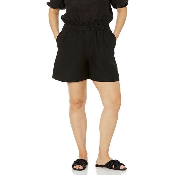 NEW The Drop Women's Priya Pull-On Linen Short 2X - Picture 1 of 5